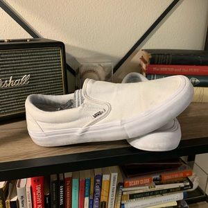 White Vans Slip-On Pro Sz 9